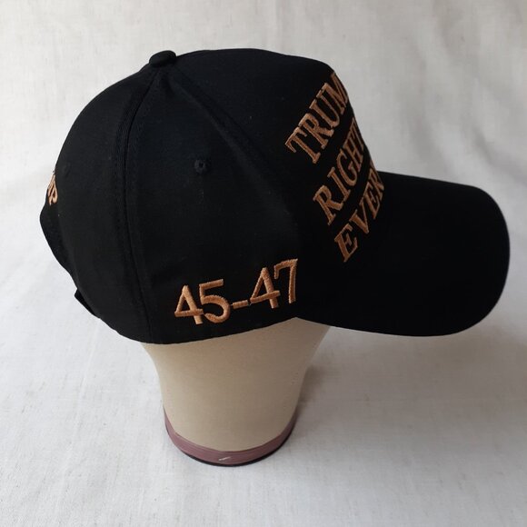 New Trump Was Right About Everything - 45-47 - Black Baseball Cap - Adjustable F - Picture 3 of 11